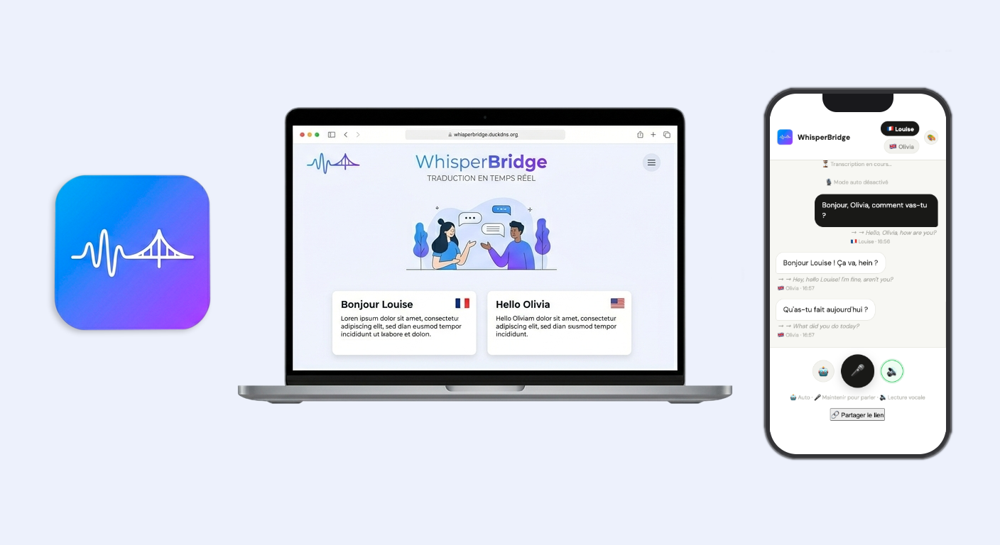 WhisperBridge en action