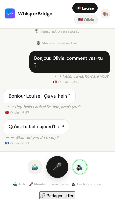 Conversation traduite